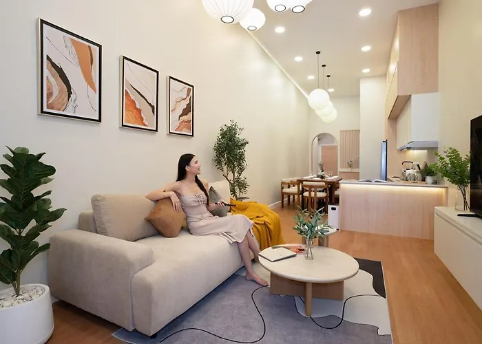 別荘 Modern Organic 3br Near Ekkamai With Jacuzzi Cityview